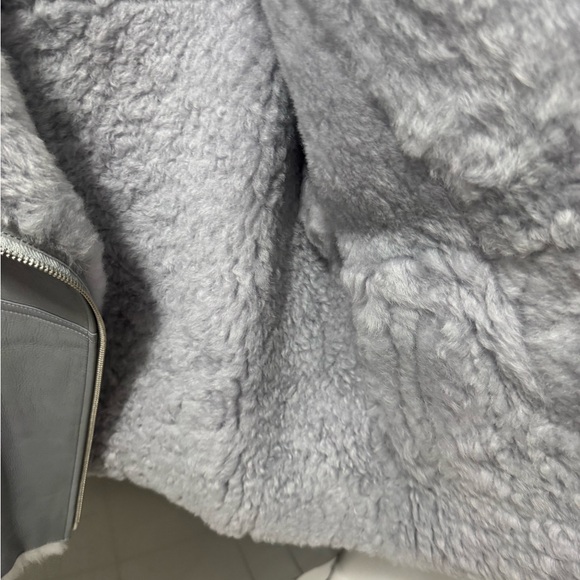 IRO Gray Leather Jacket with Silver Accents - Picture 2 of 7